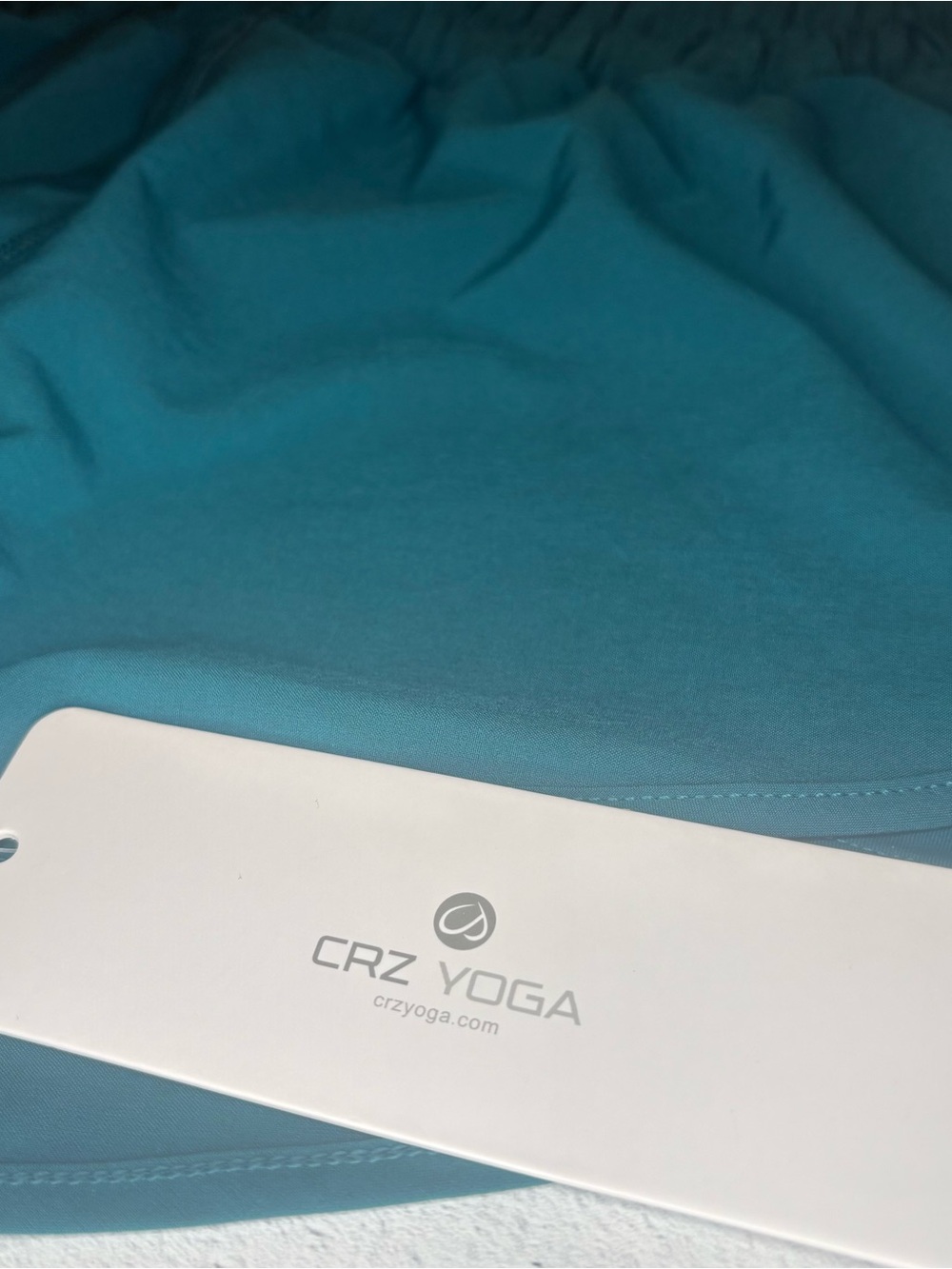 CRZ YOGA Women’s Blue/Green High-Waist Running Shorts, Medium NWT - Picture 5 of 7